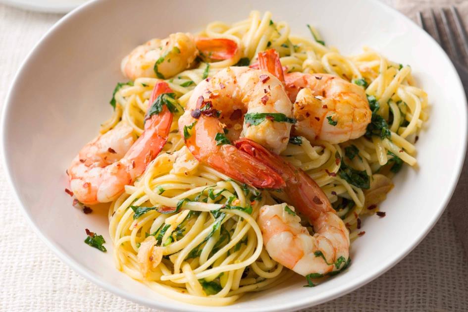 Prawns and Mushroom Pasta