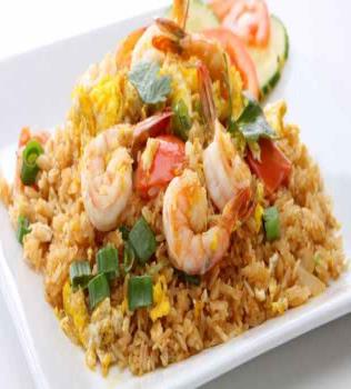 Spicy Rice Sauteed with Prawns
